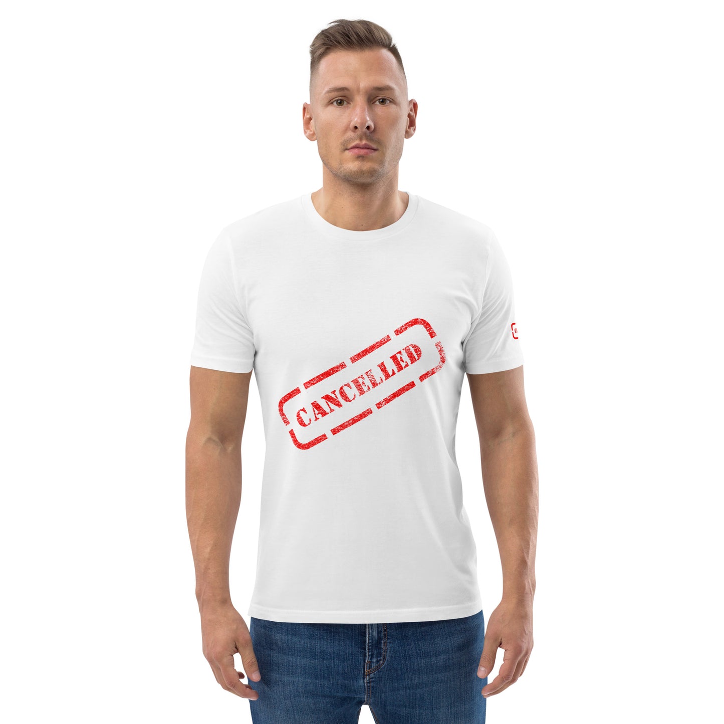 CANCELLED Stamp Logo Unisex organic cotton t-shirt